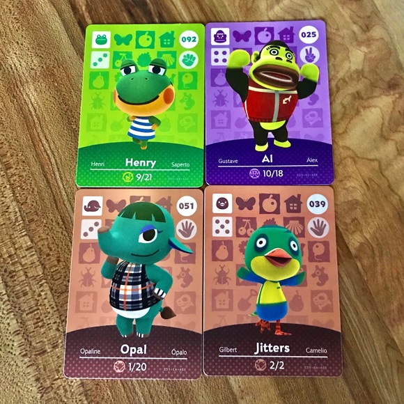Nintendo Other - Animal crossing amiibo lot 4 Nintendo cards